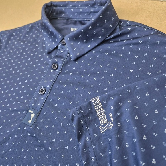 Other - Bogey Bros Polo Shirt Men's Large Big Numbers Navy Performance Golf